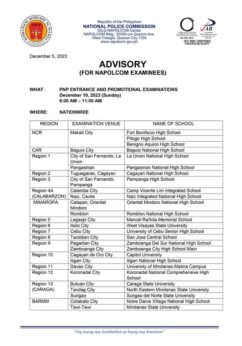napolcom promotional exam schedule 2023|Press Releases 2023 .